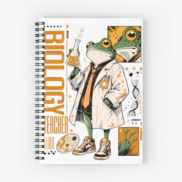 Item preview, Retro Orange Frog Biology Teacher - Quirky STEM Educator & Science Student Gift designed and sold by illeN-Art-World.