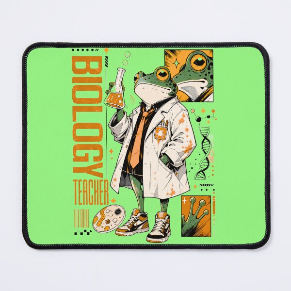 Item preview, Retro Orange Frog Biology Teacher - Quirky STEM Educator & Science Student Gift designed and sold by illeN-Art-World.