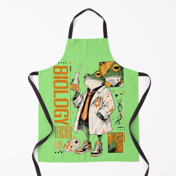 Item preview, Retro Orange Frog Biology Teacher - Quirky STEM Educator & Science Student Gift designed and sold by illeN-Art-World.