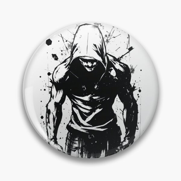 Item preview, Dark Hooded Shadow Assassin Ink Splatter Graphic designed and sold by ERODED SELF.
