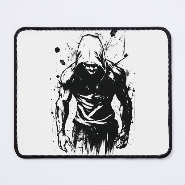 Item preview, Dark Hooded Shadow Assassin Ink Splatter Graphic designed and sold by ERODED SELF.