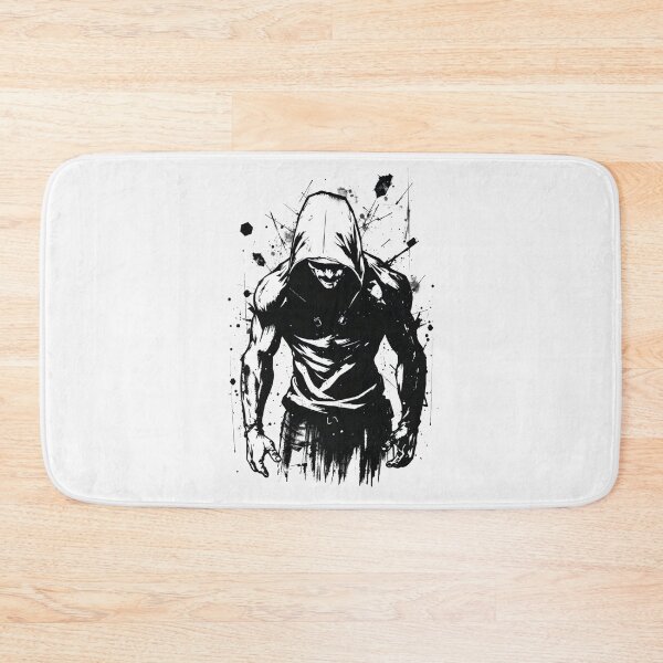 Item preview, Dark Hooded Shadow Assassin Ink Splatter Graphic designed and sold by ERODED SELF.