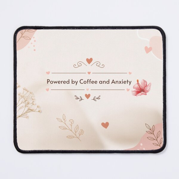 Item preview,  POWERED BY COFFEE AND ANXIETY designed and sold by ekstore1811.