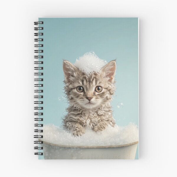 Item preview, Baby LaPerm Cat Bubble Bath Cute Nursery Bathroom Art designed and sold by LazyOwlStore.