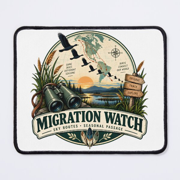 Item preview, Migration Watch Sky Routes Modern Birding designed and sold by FindYouByZ.