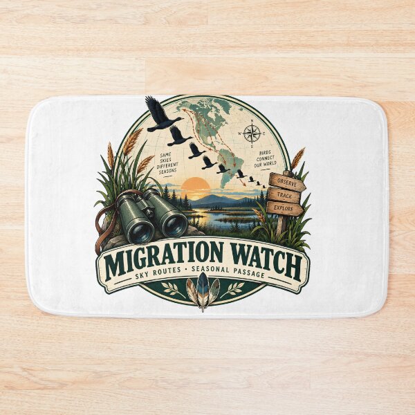 Item preview, Migration Watch Sky Routes Modern Birding designed and sold by FindYouByZ.