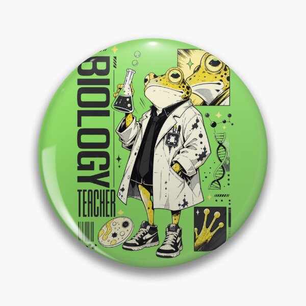 Item preview, Yellow Frog Biology Teacher - Urban Comic Style Scientist & Chemistry Flask Art designed and sold by illeN-Art-World.