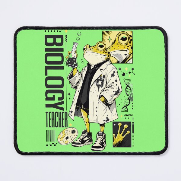 Item preview, Yellow Frog Biology Teacher - Urban Comic Style Scientist & Chemistry Flask Art designed and sold by illeN-Art-World.