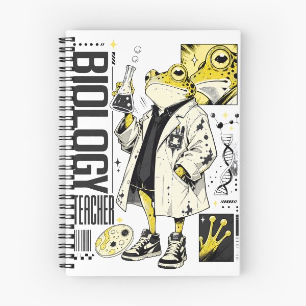 Item preview, Yellow Frog Biology Teacher - Urban Comic Style Scientist & Chemistry Flask Art designed and sold by illeN-Art-World.