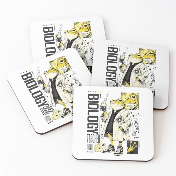 Item preview, Yellow Frog Biology Teacher - Urban Comic Style Scientist & Chemistry Flask Art designed and sold by illeN-Art-World.