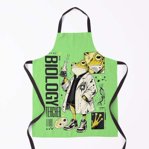 Item preview, Yellow Frog Biology Teacher - Urban Comic Style Scientist & Chemistry Flask Art designed and sold by illeN-Art-World.