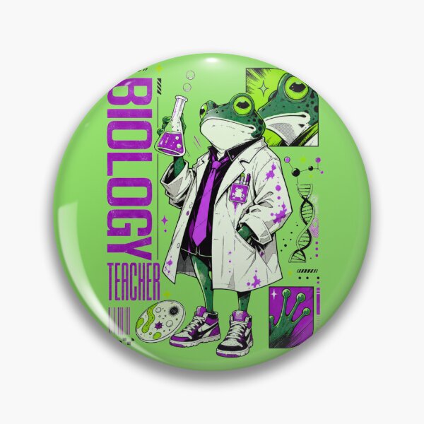 Item preview, Neon Purple Frog Biology Teacher - Cool STEM Major Grad & Science Educator Gift designed and sold by illeN-Art-World.