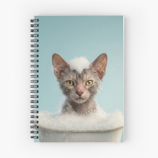 Item preview, Baby Lykoi Cat Bubble Bath Cute Nursery Bathroom Wall Art designed and sold by LazyOwlStore.