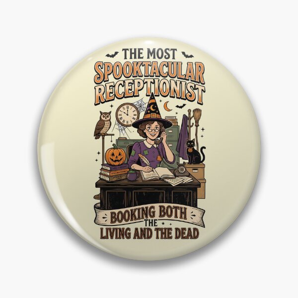 Item preview, The most spooktacular receptionist - Booking both the living and the dead - Halloween for hotel staff designed and sold by ParadoxParadox.