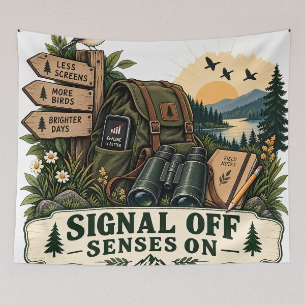 Item preview, Signal Off Senses On Offline Birding Escape designed and sold by FindYouByZ.