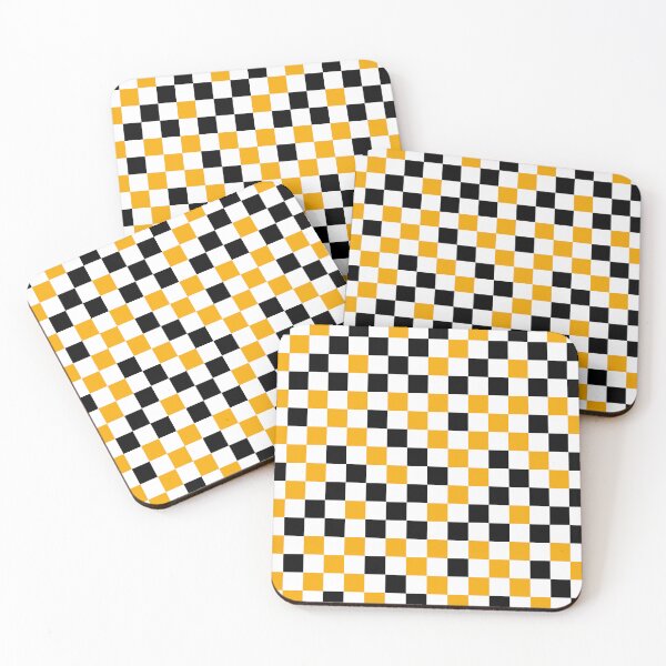 Item preview, Yellow Black White Checkered Pattern Design   designed and sold by PatternTitan.