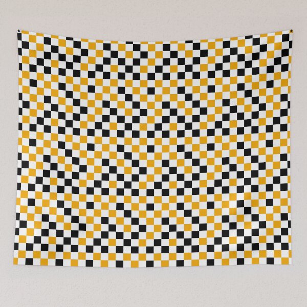 Item preview, Yellow Black White Checkered Pattern Design   designed and sold by PatternTitan.