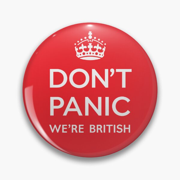 Item preview, Keep Calm Style - Don't Panic We're British designed and sold by DoomLoopDesigns.