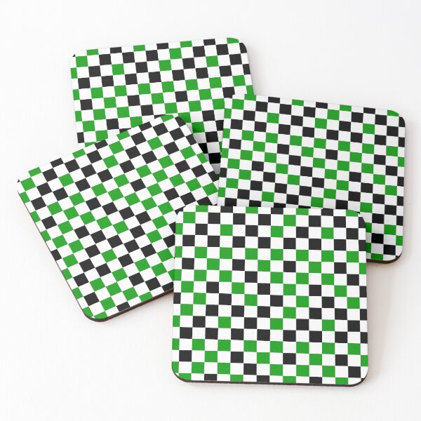 Item preview, Green Black White Checkered Pattern Design   designed and sold by PatternTitan.