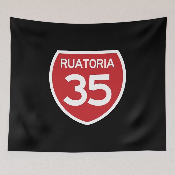 Aperçu de l'œuvre Autoroute Ruatoria 35 - Rouge créée et vendue par MY NEW ZEALAND.