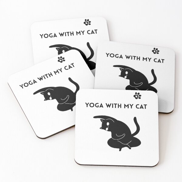 Item preview, Yoga with My Cat – Cat Yoga with a black cat designed and sold by Katja LebenFreude.