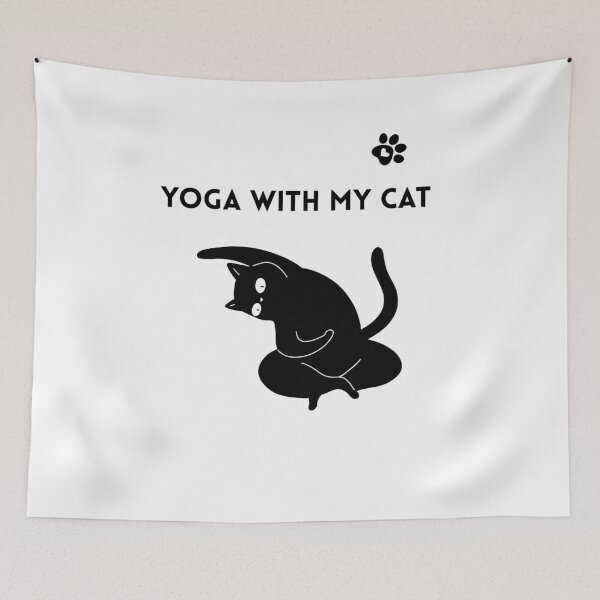 Item preview, Yoga with My Cat – Cat Yoga with a black cat designed and sold by Katja LebenFreude.