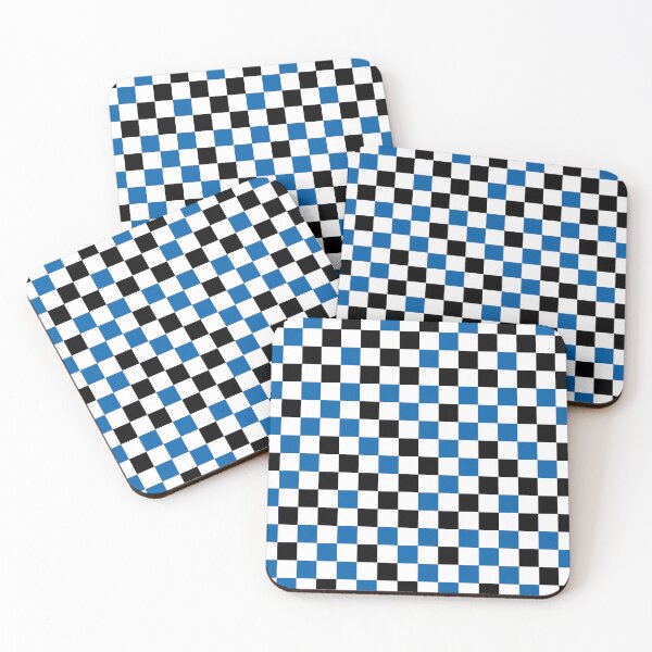 Item preview, Blue Black White Checkered Pattern Design   designed and sold by PatternTitan.