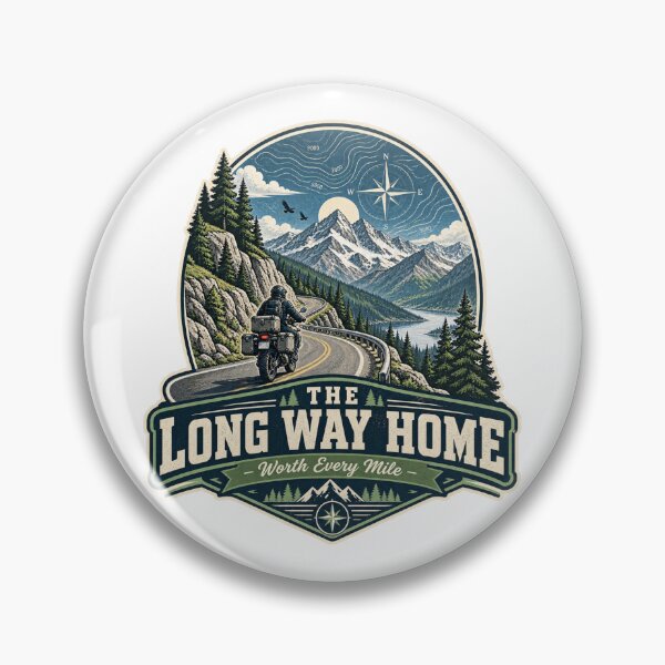 Item preview, The Long Way Home Adventure Motorcycle Touring designed and sold by TorqueTheoryLab.