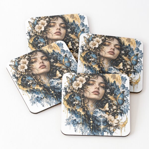 Item preview, Moonlit Floral Muse – Artistic Fantasy Portrait designed and sold by Meentoos_1.