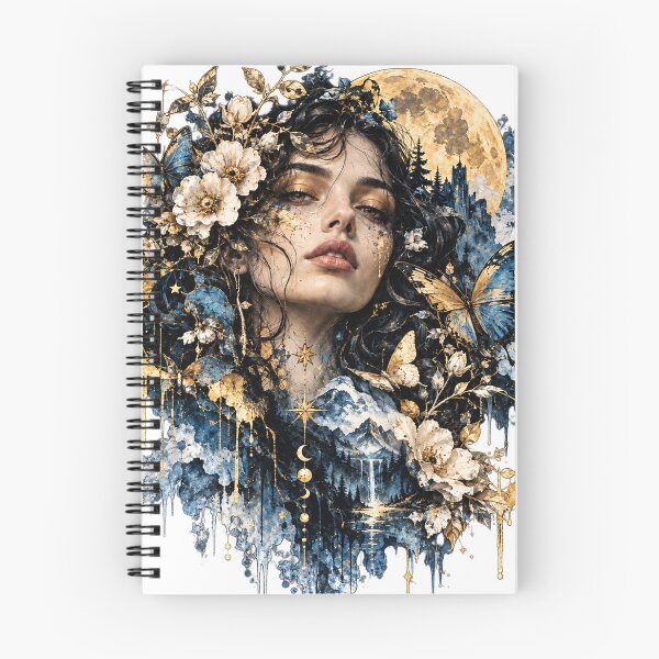 Item preview, Moonlit Floral Muse – Artistic Fantasy Portrait designed and sold by Meentoos_1.