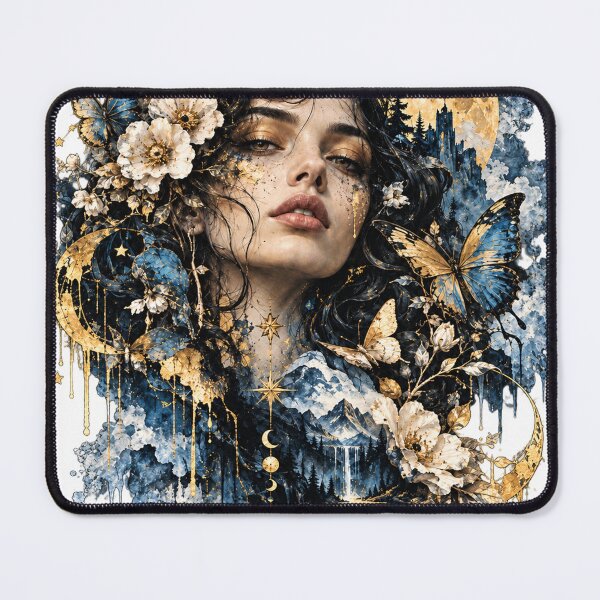 Item preview, Moonlit Floral Muse – Artistic Fantasy Portrait designed and sold by Meentoos_1.