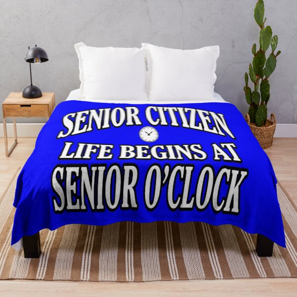 Item preview, Funny Senior Citizen Life Begins At Senior O’clock Novelty Design designed and sold by fantasticdesign.