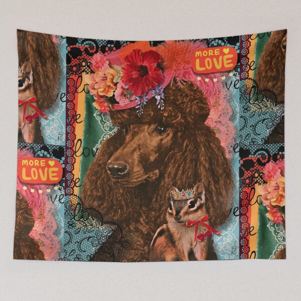 Item preview, Poodle Love With Chipmunk designed and sold by AsheDinaArt.