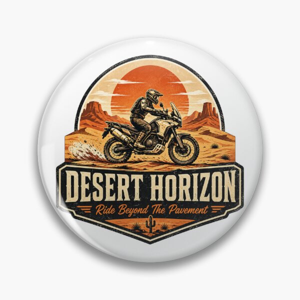 Artikelvorschau, Desert Horizon Retro Adventure Motorraddesign entworfen und verkauft von TorqueTheoryLab.