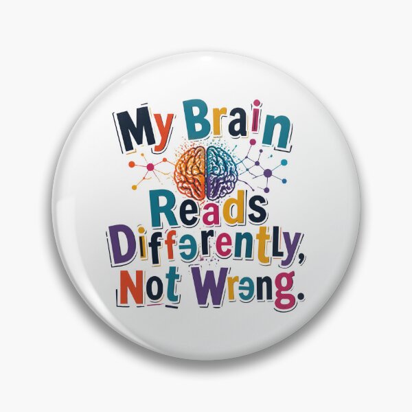 Item preview, My Brain Reads Differently Not Wrong - Dyslexia Awareness Colorful Brain designed and sold by Neurospicy Trolls.