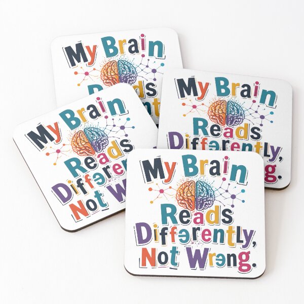 Item preview, My Brain Reads Differently Not Wrong - Dyslexia Awareness Colorful Brain designed and sold by Neurospicy Trolls.