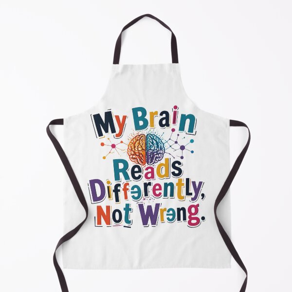 Item preview, My Brain Reads Differently Not Wrong - Dyslexia Awareness Colorful Brain designed and sold by Neurospicy Trolls.