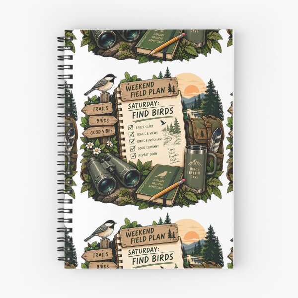 Item preview, Weekend Field Plan Saturday Birding Adventure designed and sold by FindYouByZ.