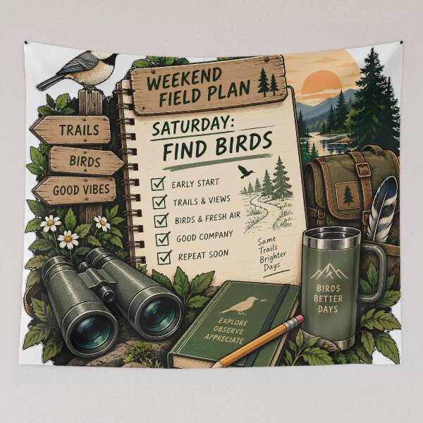 Item preview, Weekend Field Plan Saturday Birding Adventure designed and sold by FindYouByZ.