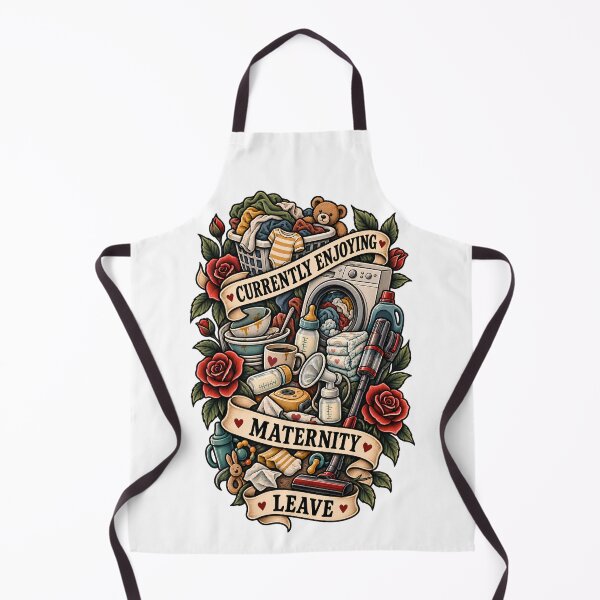 Item preview, Currently Enjoying Maternity Leave - Funny Mom Life Chaos Tattoo Style designed and sold by Neurospicy Trolls.