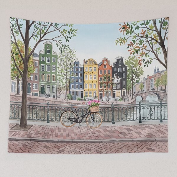 Item preview, Amsterdam Travel Print Netherlands designed and sold by POSTERIOCREW.