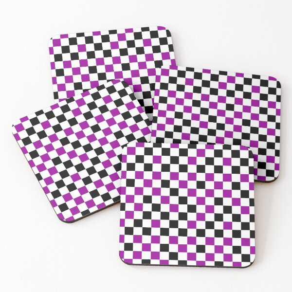 Item preview, Purple Black White Checkered Pattern Design   designed and sold by PatternTitan.