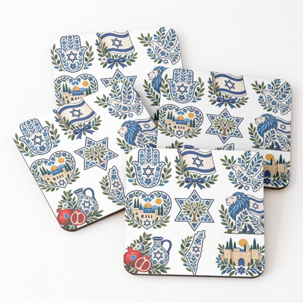 Item preview, Judaica Folk Art Symbol Collection - Israel Symbol designed and sold by Gold Turtle  Lina.