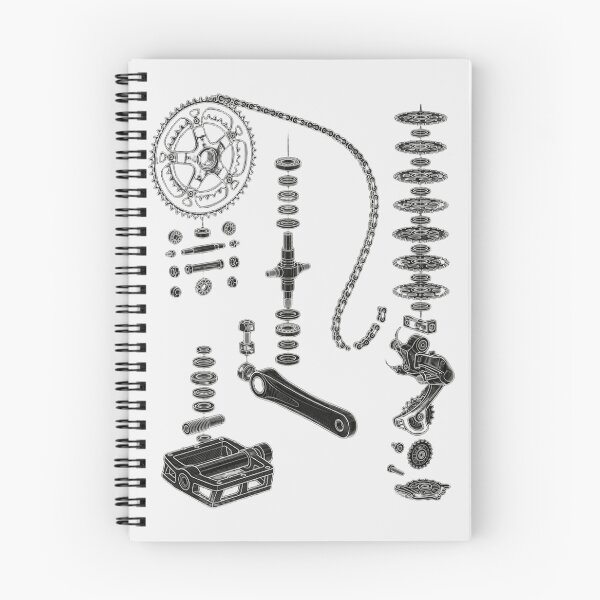 Item preview, Vintage Bicycle Drivetrain Anatomy - Cyclist Patent Sketch designed and sold by The Blueprint Archive.