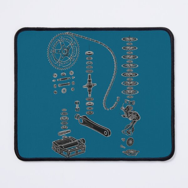 Item preview, Vintage Bicycle Drivetrain Anatomy - Cyclist Patent Sketch designed and sold by The Blueprint Archive.