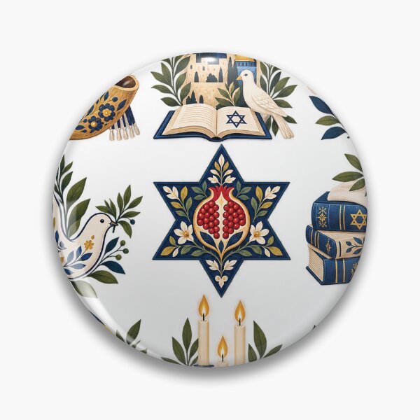 Item preview, Yom Kippur Jewish Holiday Symbol Set designed and sold by Gold Turtle  Lina.