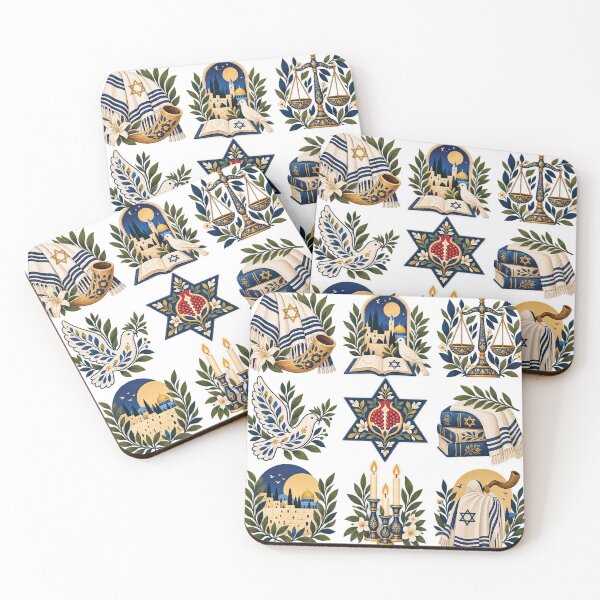 Item preview, Yom Kippur Jewish Holiday Symbol Set designed and sold by Gold Turtle  Lina.