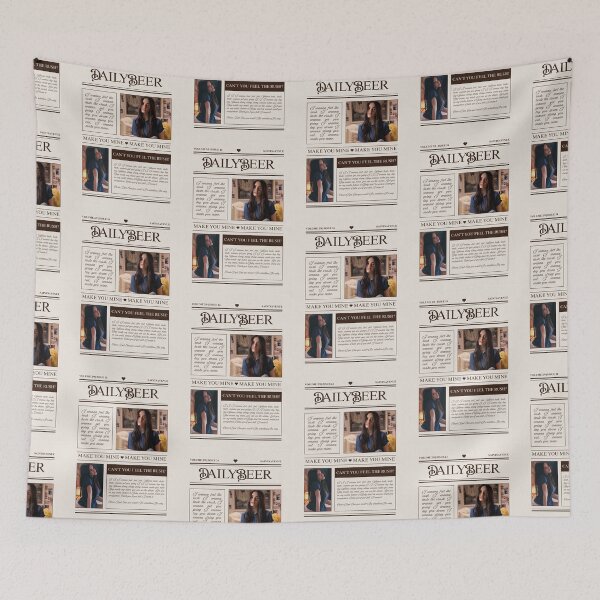 Item preview, Make You Mine Madison Beer Newspaper  - Old Newspaper style - Trendy Artwork designed and sold by SaintsAvenue.