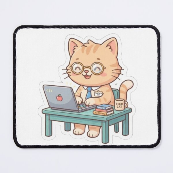 Item preview, IT Teacher Kitten Working designed and sold by PrintforDesign.
