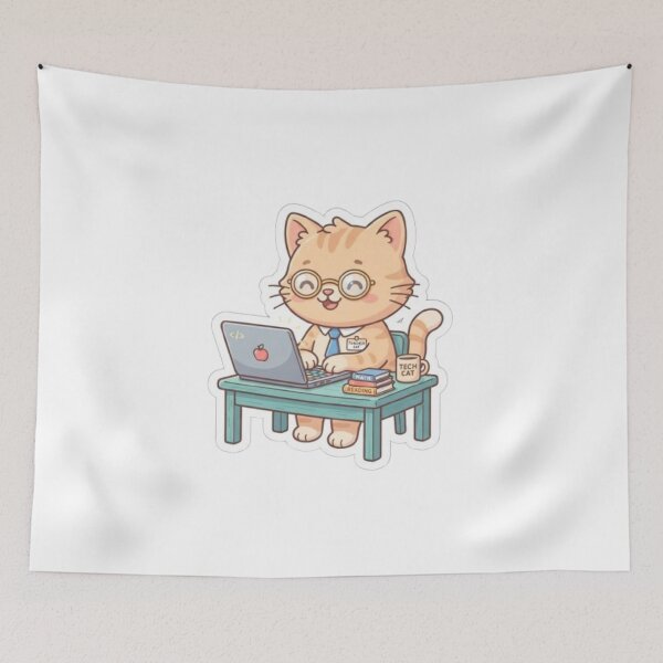 Item preview, IT Teacher Kitten Working designed and sold by PrintforDesign.